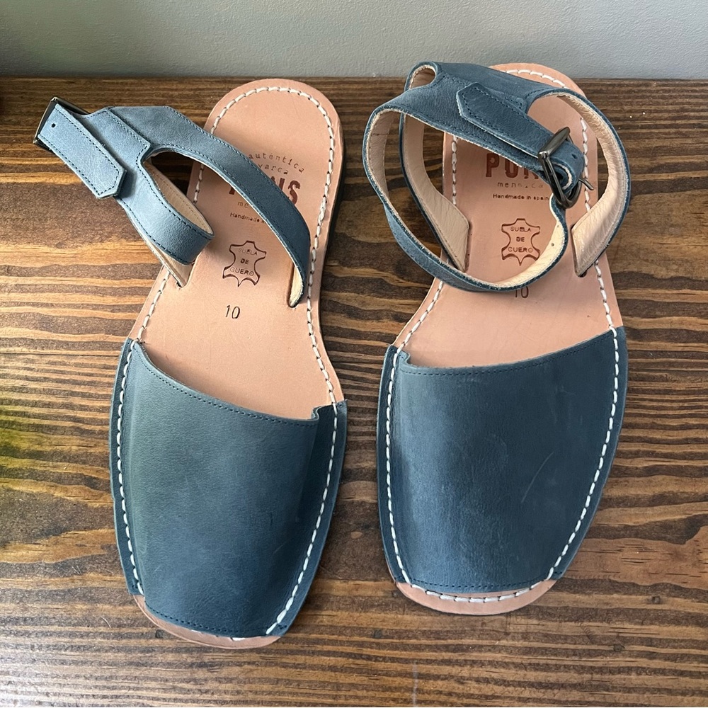 Pons Womens Shoes- CLASSIC STRAP FRENCH BLUE size 10